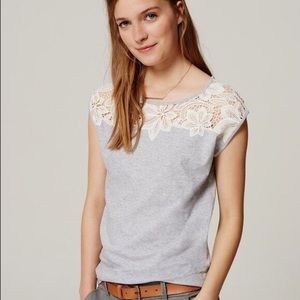 EUC Wonderful Loft Lace Top!